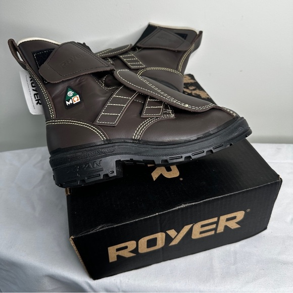 Royer - Composite Toe Work Boots with Met Guard FR Composite Toe - Brown Leather - Picture 4 of 14